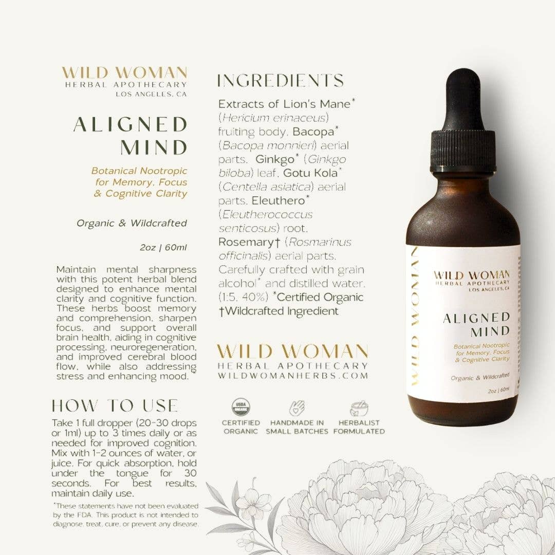 Aligned Mind | Focus, Brain & Attention Support | Tincture