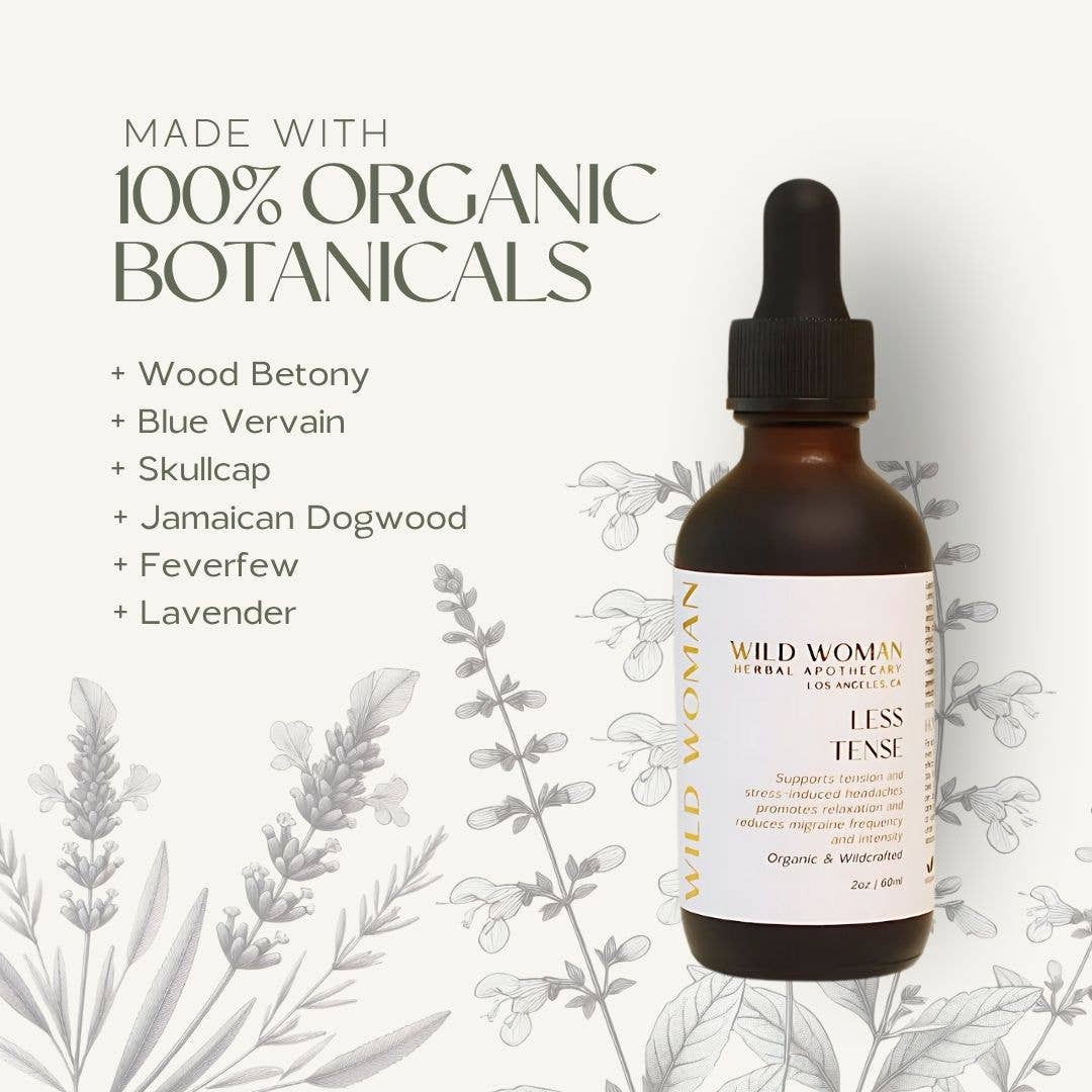 Less Tense | Headache & Migraine Support | Herbal Tincture