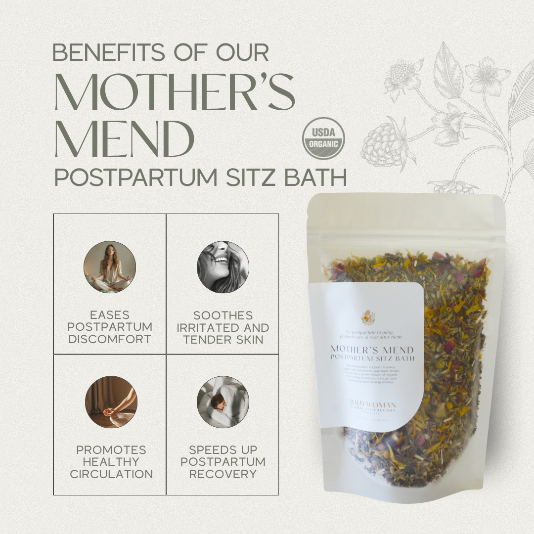 Mother’s Mend | Postpartum Sitz Bath & Peri Bottle Herbs