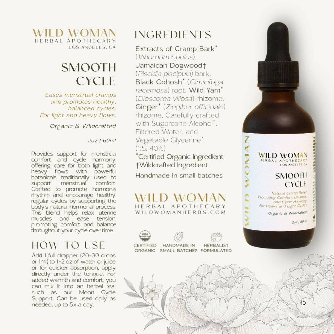 Smooth Cycle | Period & Cramp Support | Herbal Tincture