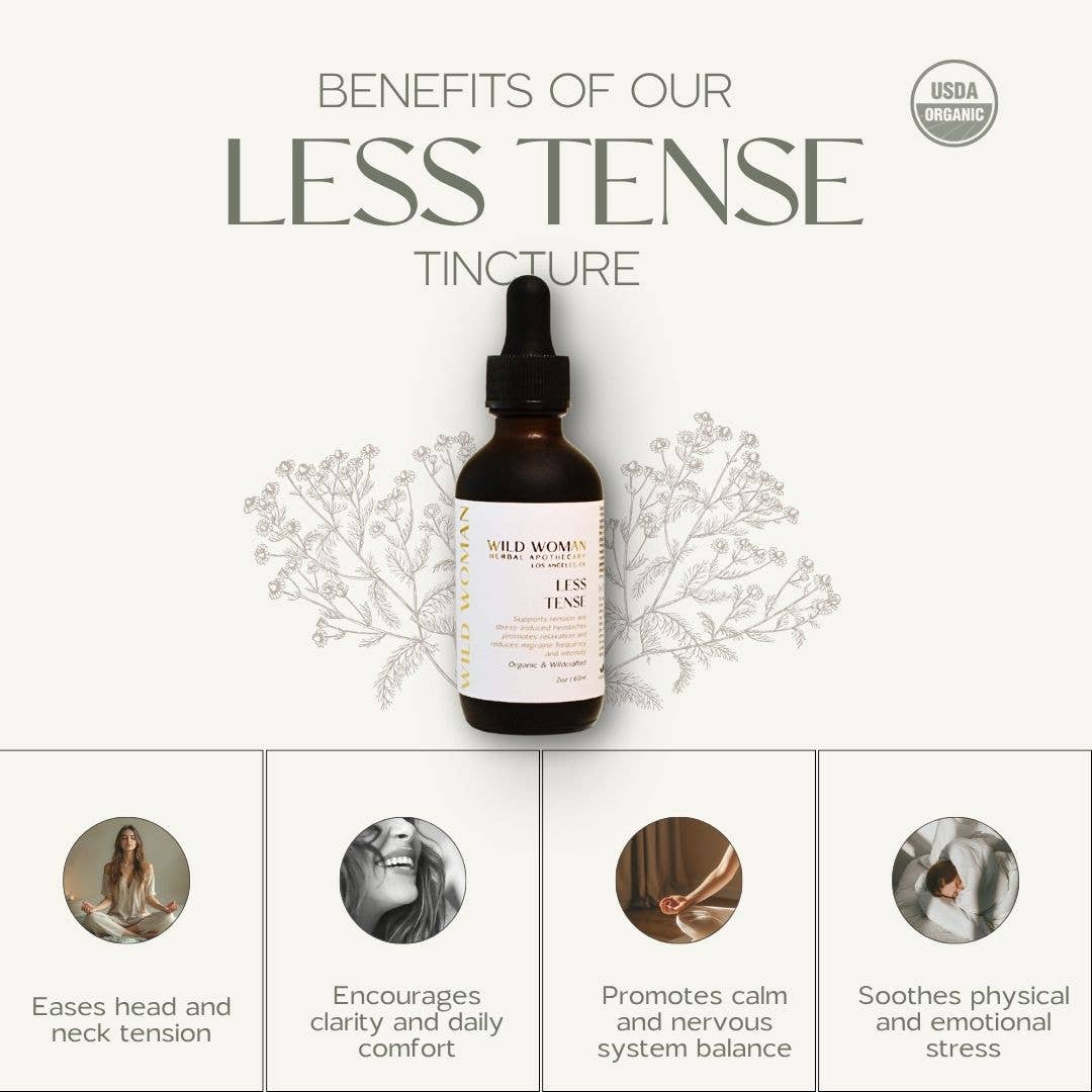 Less Tense | Headache & Migraine Support | Herbal Tincture