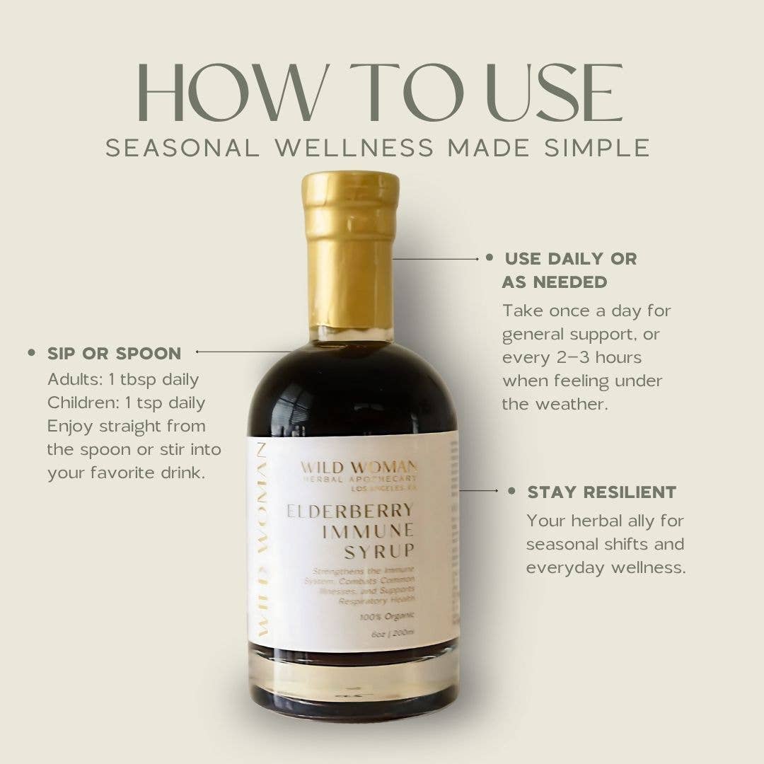 Elderberry Immune Syrup | Cold, Cough & Flu Seasonal Support